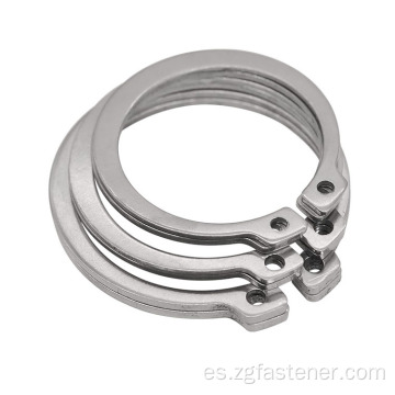 Anillos de retención de acero inoxidable para ejes DIN471